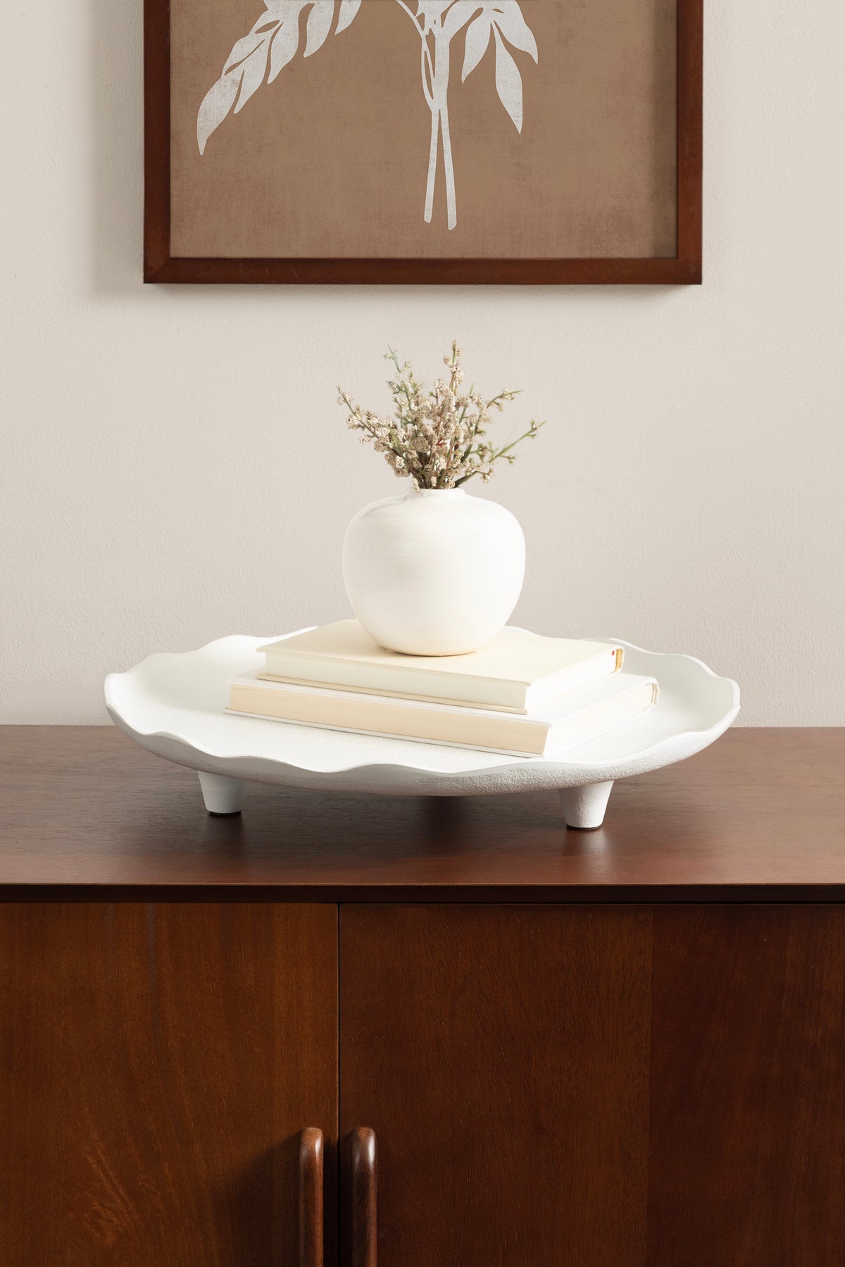 Alessia Decorative Footed Serving Tray | Antique Bronze