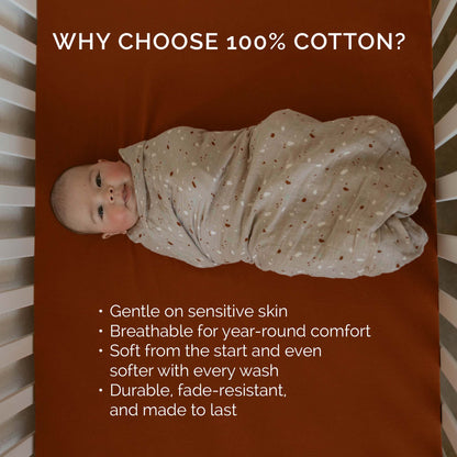 Estes Cotton Muslin Baby Swaddle Blankets – 3 Pack